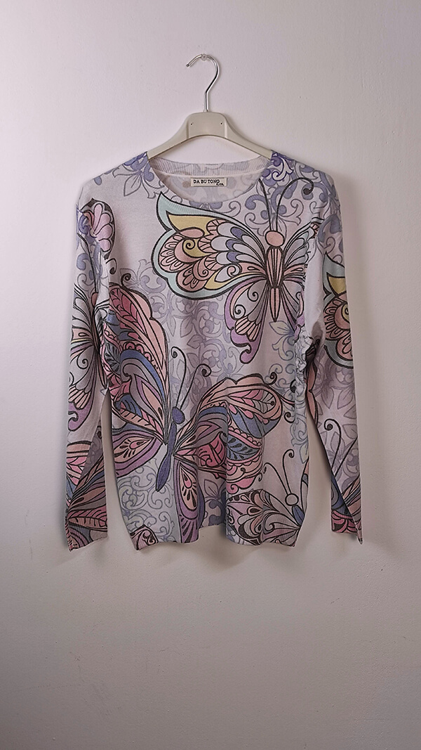 Suéter punto mariposa colores primavera - Chiachio Moda